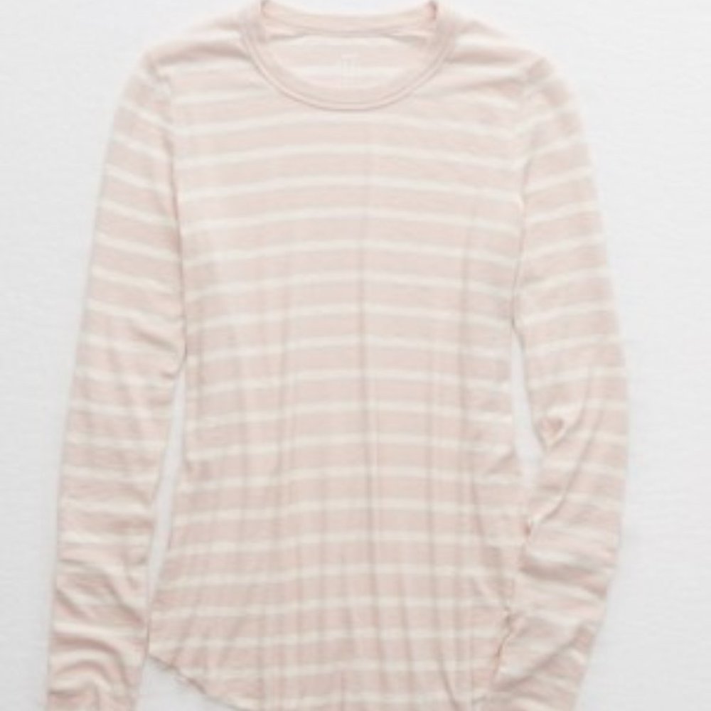 Aerie Ribbed Long Sleeve T-Shirt